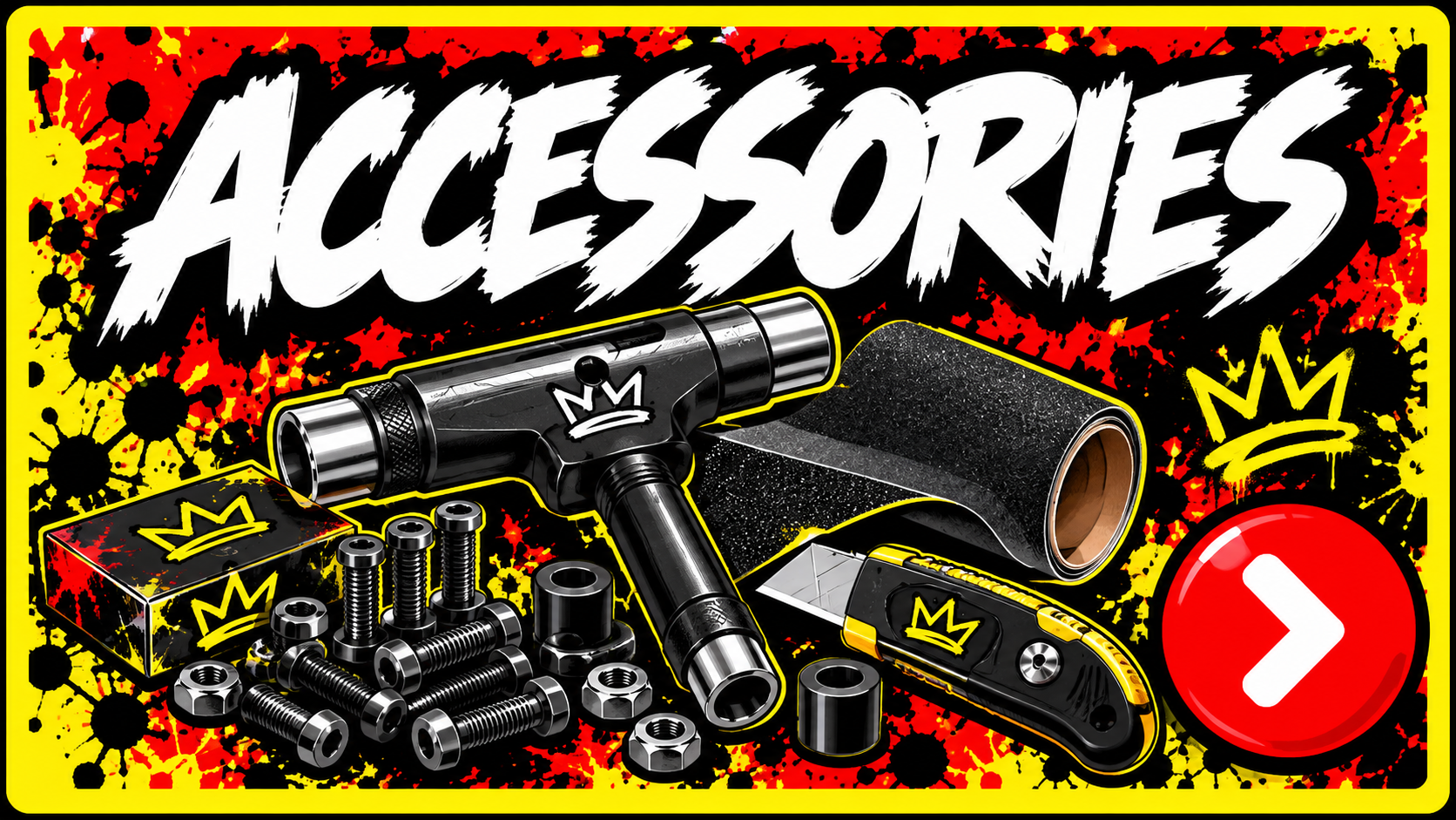 Skateboard accessories, skate tools, and hardware
