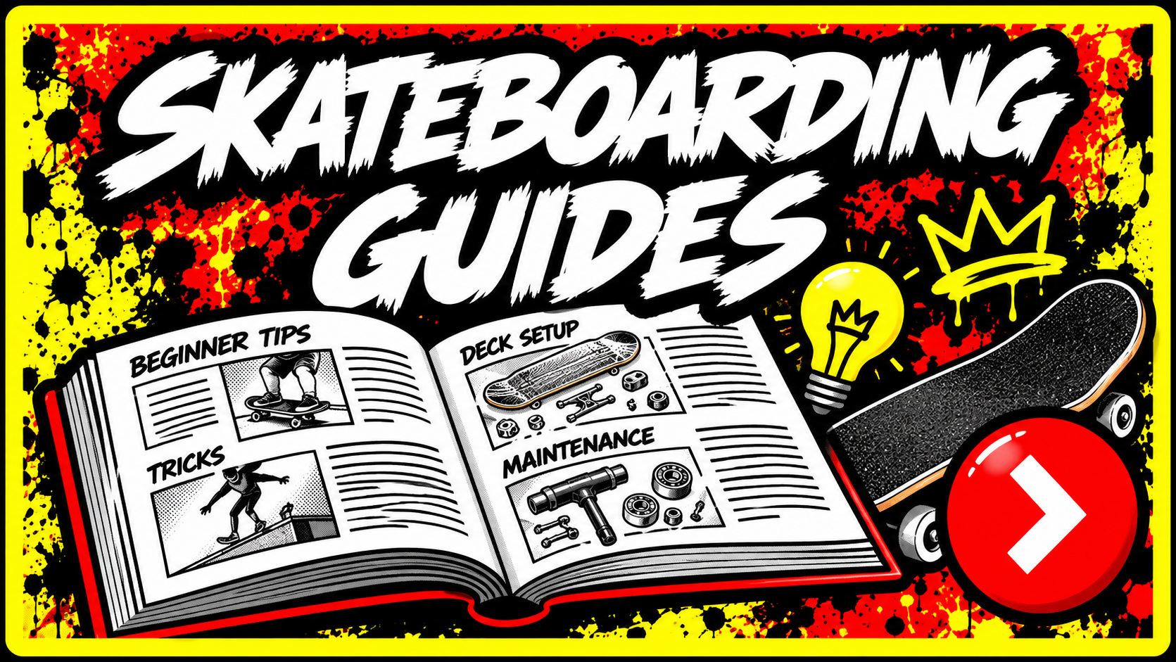 Skateboarding guides, beginner tips, and skateboard maintenance tutorials